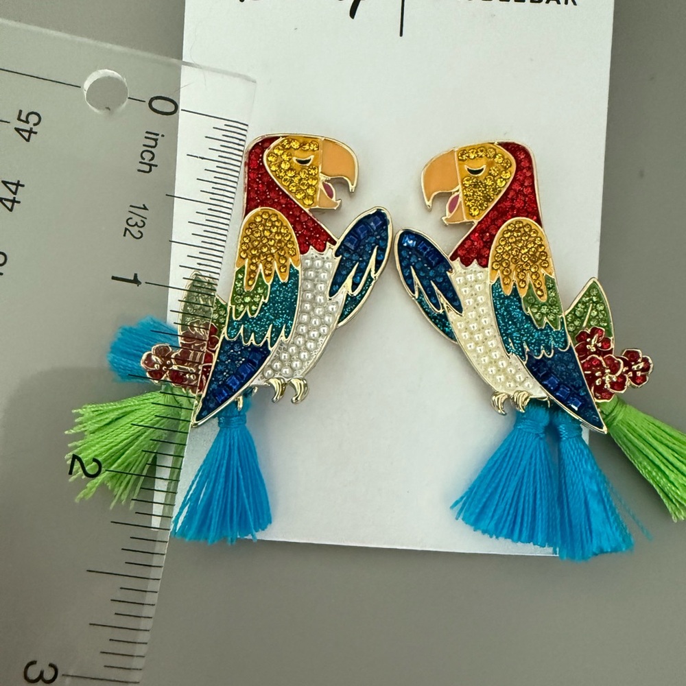 Disney Bauble Bar Enchanted Tiki Room Parrot Earrings